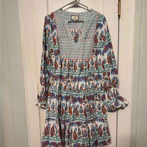 Tuckernuck Multicolor Paisley Long Sleeve Dress